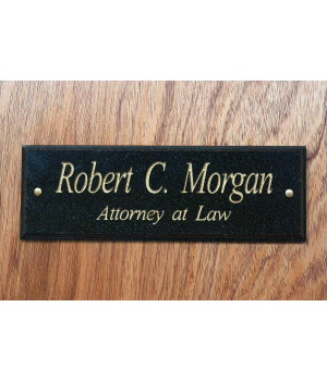 Solid Granite Door Plaque (Available in three different stone finishes: Polished Black, Green or Ash.)