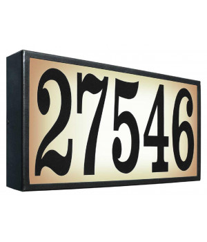 Serrano (XTRA LARGE) Lighted Address Plaque (Black frame only)