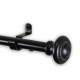 Roswell Curtain Rod 7/16 inch dia. 18-28 inch - Black