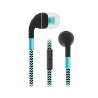 Industries HM650: Cord Plus Stereo Earbuds with in-line Mic In Blue