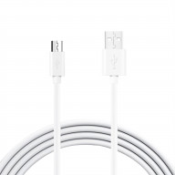 Reiko 3.3FT PVC Material Micro USB 2.0 Data Cable In White And Simple Packaging