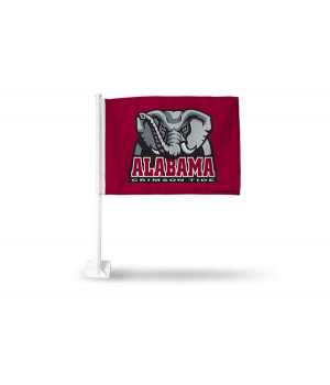 Alabama Maroon With Elephant Logo Car Flag