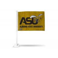 Alabama State Gold Bkg Car Flag