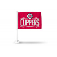 Clippers Red Background Car Flag