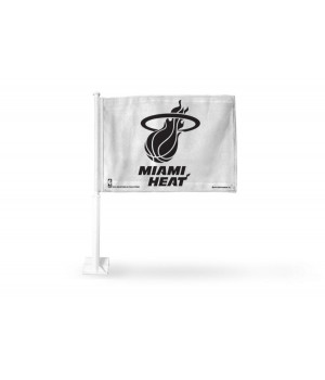 Miam Heat Car Flag (Black Logo On White)