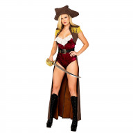 5089 - 4pc Pirate Buccaneer Beauty - Small / Brown/Red