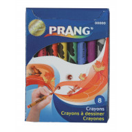 Prang Non-Toxic Molded Crayon Set in Tuck Box, 5/16 X 3-1/2 in, Assorted Color, Set of 8