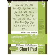 Ecology Recycled Chart Pad, Unruled, Cursive, 24" x 32", 70 Sheets