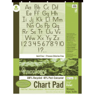Pacon Ecology Manuscript Cover Recycled Chart Pad, 32" x 24", 70 Sheets, 1-1/2 in Ruling