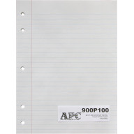 American Paper Converters Sulphite 5-Hole Theme Paper, No 16, 8 X 10-1/2 in, 16 lb, 3/8 in Ruling, 100 Sheets, White, Pack of 100