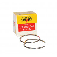 School Smart Nickel Plated Steel Loose Leaf Ring, 3 in, Pack of 10