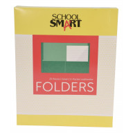 School Smart 2-Pocket Folders, Green, Pack of 25
