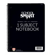 School Smart Sulphite Bond Paper Spiralbound Composition Book - 40 Leaves, 1 Subject, 10-1/2" x 8", 16 lb, 11/32 in Ruling, 80 Sheets, White