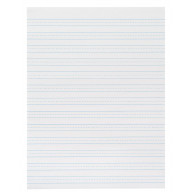 School Smart Sulphite Skip-A-Line Filler Paper with Margin, 8 x 10-1/2 in, 15 lb, 3/8 in Ruling, Bright White, Pack of 200