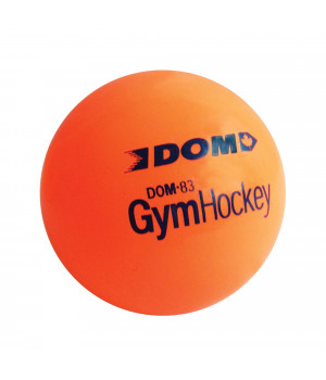 DOM Plastic Gym Hockey Ball for Floor Hockey or Lacrosse, Optic Orange, 3 Inches