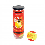 Oncourt Offcourt Quickstart 60 Tennis Balls, Ages 9 to 10, Case of 72 Balls, 24 cans, 3 Balls per Can