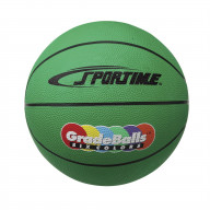 Sportime 27 Inch Gradeball Rubber Junior Basketball, Green