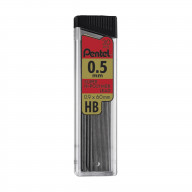Pentel Super Hi-Polymer Lead Refill, 0.5 mm Fine HB, Pack of 12 tubes