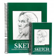 Jack Richeson 100% Sulphite Spiral Binding High Quality Sketch Pad, 60 lb, 8-1/2 X 11 in, 100 Sheets, White