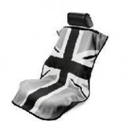 SEATARMOUR, Terry Velour Seat Protector BWG British Flag black/gray