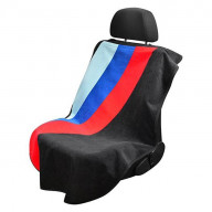 SEATARMOUR, Terry Velour Seat Protector 3Stripe Black