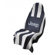 SEATARMOUR, Striped Black/Grey Towel2GO Jeep logo