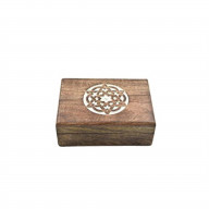 STORE INDYA Wooden Handmade Decorative Celtic Mandala Carving Wooden Jewelry Box Treasure Box Jewelry Organizer Keepsake Box Treasure Chest Trinket Holder Watch Box Gifts for her Girl Women