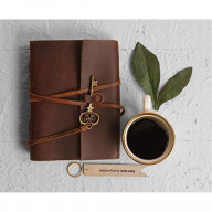 STORE INDYA Leather Bound Travel Journal Handmade Unlined Paper Diary | Personal Diary | Unique Key Lock Dairy | 200 Pages 751