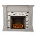 Birkover Electric Fireplace with Marble Surround