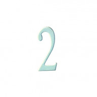 2 inch Stainless Steel Self Adhesive Address Number. Number: 2