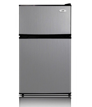 3.1 cu.ft. Double Door Refrigerator with Energy Star - Stainless Steel