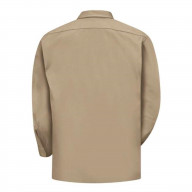 Red Kap Utility Long Sleeve Work Shirt Long Sizes - Khaki, LT