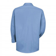 Red Kap Long Sleeve Specialized Cotton Work Shirt Long Sizes - Light Blue, XLT