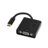 USB Type-C to VGA Adapter. Support Resolution up to 1080p. Bus-Powered. Fully Plug-n-Play. Thunderbolt 3