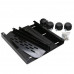 CPU Stand with Castors for Computer Case, Aluminum, Black Color, Adjustable Width from 13cm to 25cm