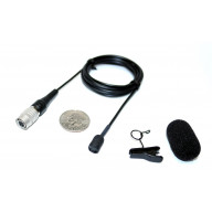 Ultra low noise Omnidirectional lapel microphone for Audio Technica wireless systems - Made in USA