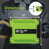 GREEN ELITE 4000.4 Four Channel 1000 Watts Max @ 2 Ohm Car Audio Amplifier w/Highpass Filter and Low Pass Filter