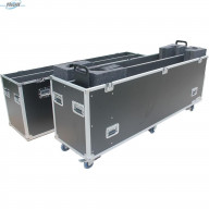 Fly Drive Case For Two 90-in LED Televisions or Monitors or Similarly Sized Equipment w/Wheels