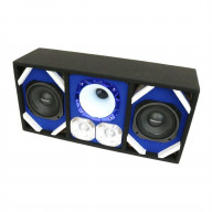 Loaded Box withTwo Despacito Heavy Duty 6-in Woofers One Horn and withTwo Bullet Tweeters BLUE
