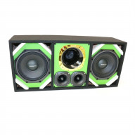 Loaded Box withTwo Despacito Heavy Duty 8-in Woofers One Horn and withTwo Bullet Tweeters GREEN