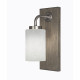 Oxbridge 1 Light Wall Sconce In Graphite & Painted Distressed Wood-look Metal Finish With 4