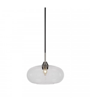 Paramount 1 Light Pendant In Matte Black And Brushed Nickel Finish With 13