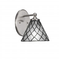 Capri 1 Light Wall Sconce Shown In Brushed Nickel Finish With 7