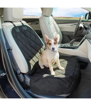 GOOPAWS Dog Front Car Seat Cover, Waterproof, Scratch Proof & Non Slip, Durable Pet Front Car Seat Cover for Trucks, SUV