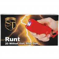 Rechargeable Runt 80,000,000 voltstun gun withflashlight and wrist strap disable pin Red