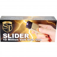Slider 40 million volt stun gun flashlight 4.9 milliamps Gold