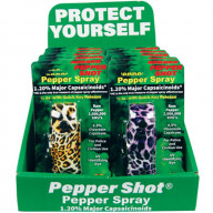 12 Pepper Shot 1.2% MC PS-LH-FASHION Sprays 3 LBW, 2 LBP, 3 LBO, 2 CBY, 2 CBP with Counter Display