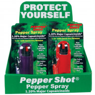 12 Pepper Shot 1.2% MC PS-HALO (3 Black, 2 Blue, 3 Pink, 2 Red, 2 Purple) with Counter Display