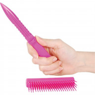 Pink Color Plastic Comb Knife