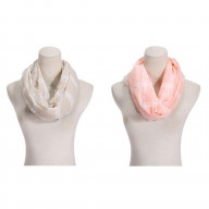 INFINITY SCARF - CORAL, BROWN